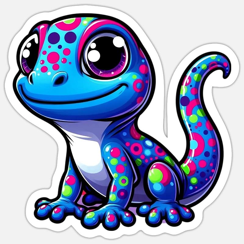 Gecko - Sticker size S (10 x 10 cm) - white matte