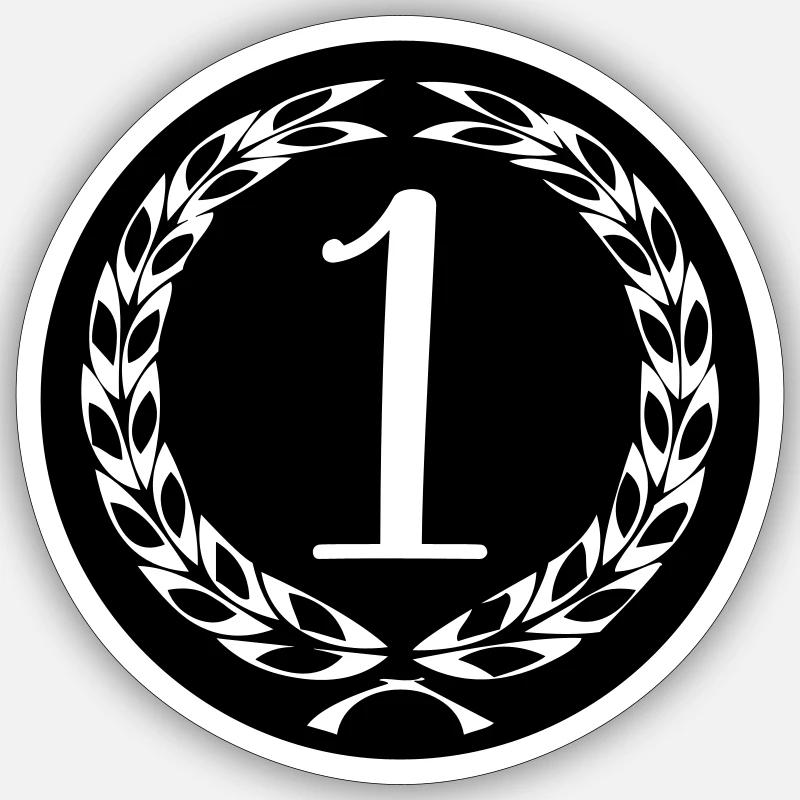 1 wreath - Sticker size S (10 x 10 cm) - white matte