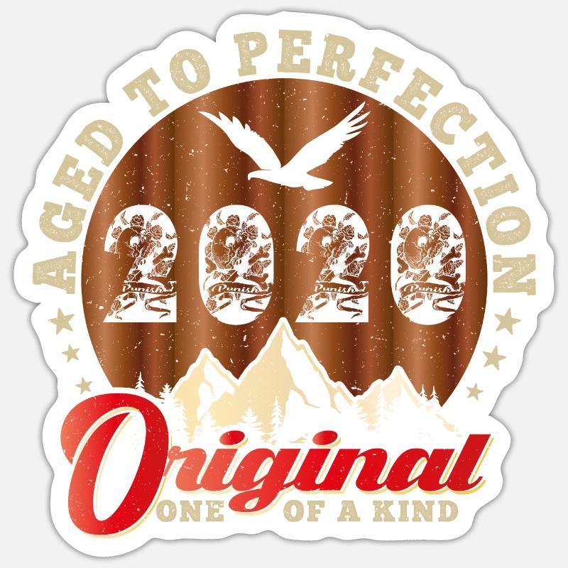 Ikonisches Jubiläum 2020 - Sticker Größe S (10 x 10 cm) - Mattweiß