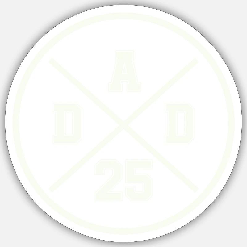 dad 25 - Sticker size S (10 x 10 cm) - white matte