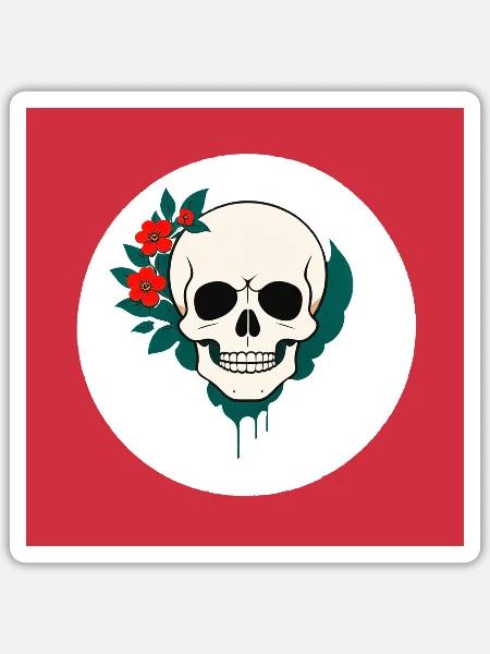 Flower Power - Sticker Größe S (10 x 10 cm) - Mattweiß
