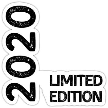 2020 Limitierte Auflage - Sticker Größe S (10 x 10 cm) - Mattweiß - Vorne