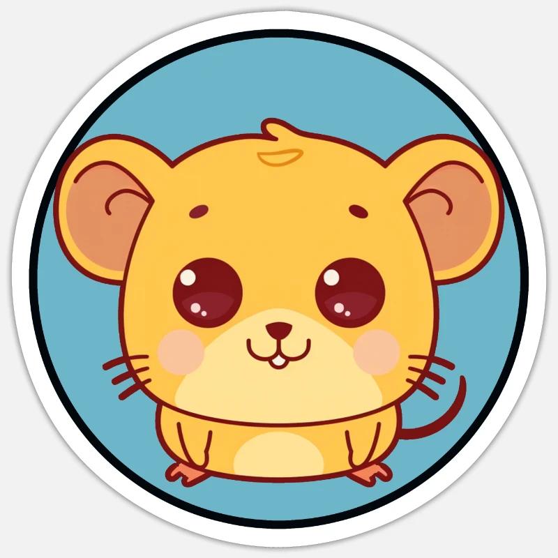 Mice Rat Cheese - Sticker size S (10 x 10 cm) - white matte