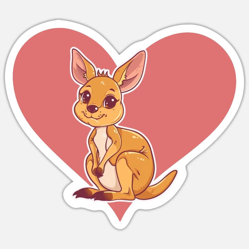 Kaenguru Sydney - Sticker taille S (10 x 10 cm) - blanc mat