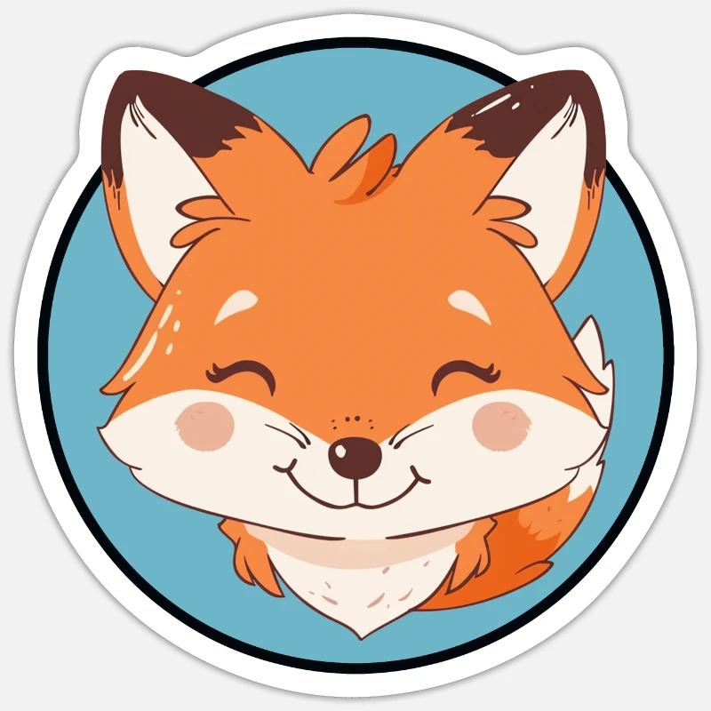 Fuchs Wald Sticker Größe S (10 x 10 cm)