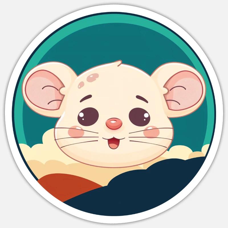 Mice Rat Mouse - Sticker size S (10 x 10 cm) - white matte