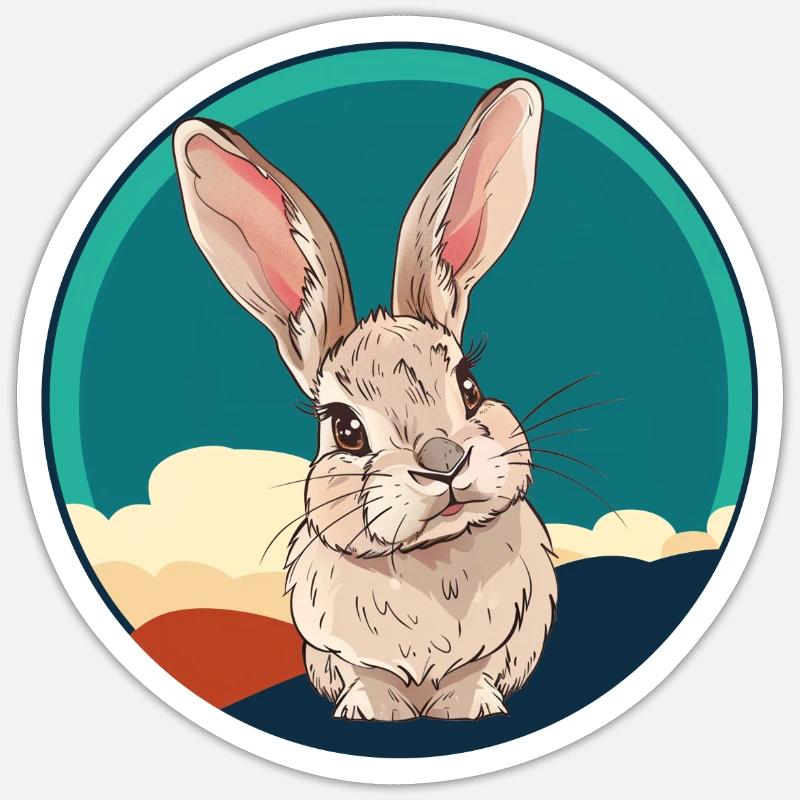 Bunny Easter Bunny Bunny Bunny Tooth Sticker size S (10 x 10 cm)