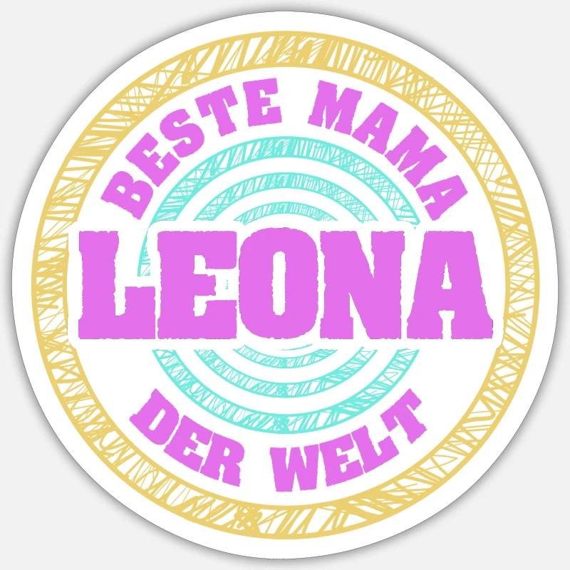 Mère Leona - Sticker taille S (10 x 10 cm) - blanc mat