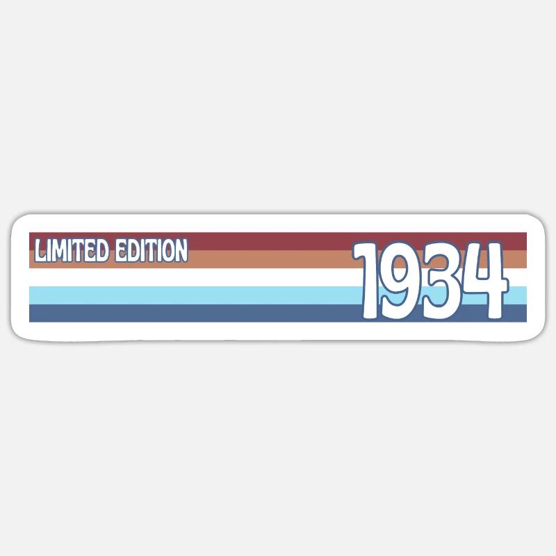 rétro 1934 limited edition - Sticker taille S (10 x 10 cm) - blanc mat