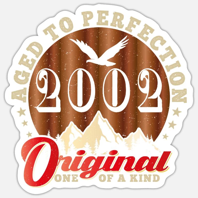 Ikonisches Jubiläum 2002 Sticker Größe S (10 x 10 cm)