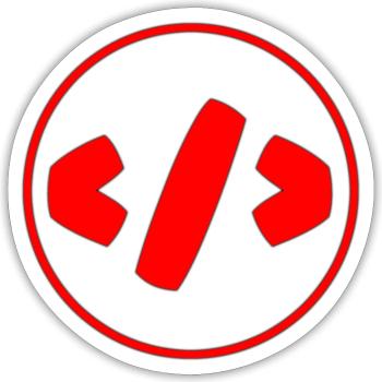 Codage du logo - Sticker taille S (10 x 10 cm) - blanc mat - Devant