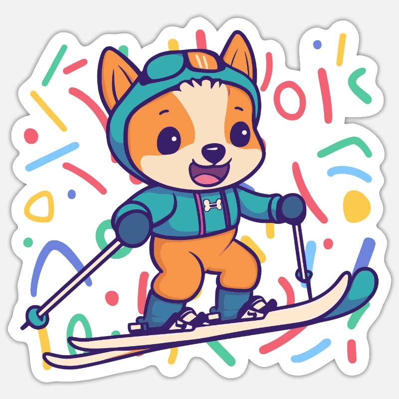 Ski Ski Fixations de ski Sticker taille S (10 x 10 cm)
