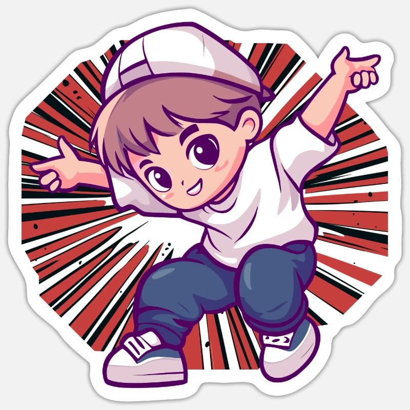 Breakdance Blaster - Sticker size S (10 x 10 cm) - white matte