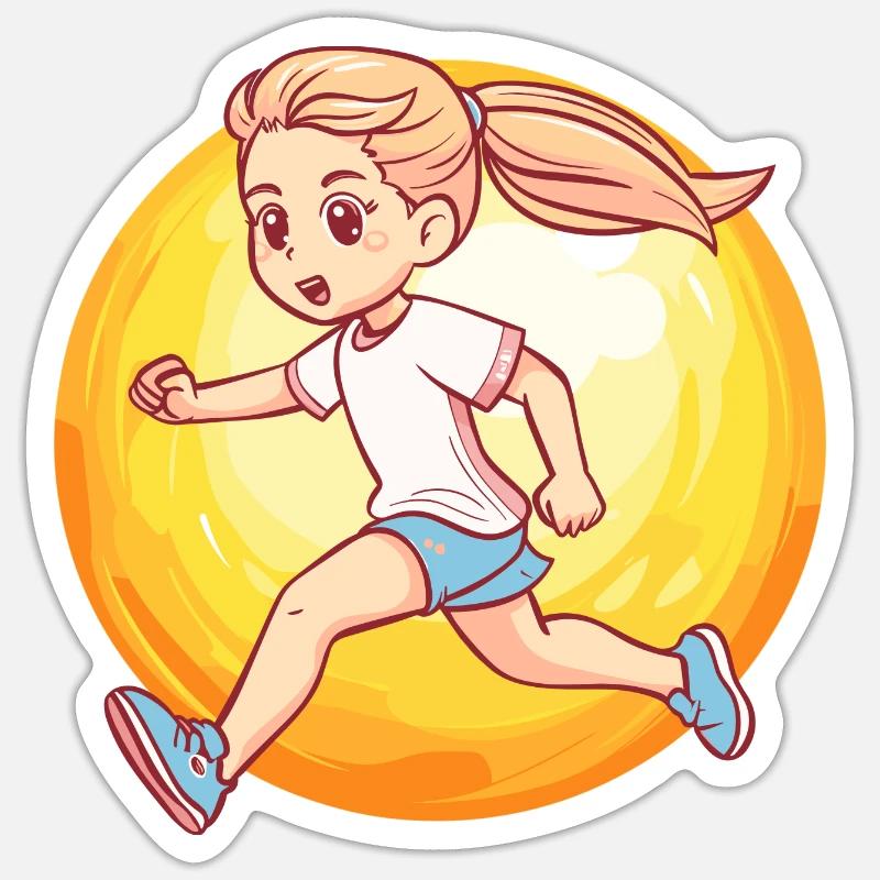 Running Runner Sticker size S (10 x 10 cm)