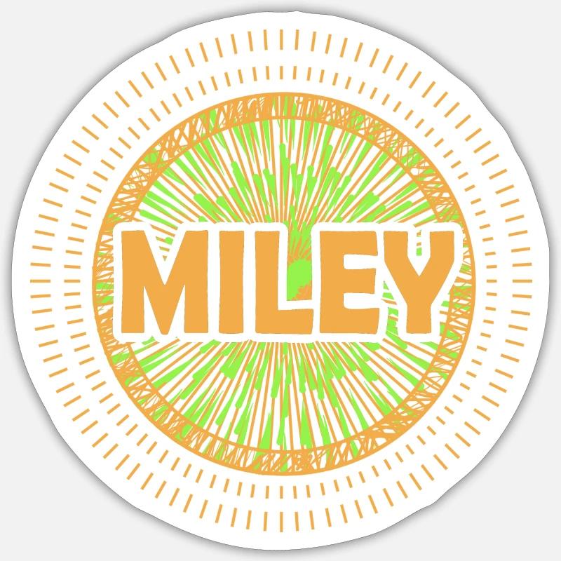 Miley - Sticker Größe S (10 x 10 cm) - Mattweiß