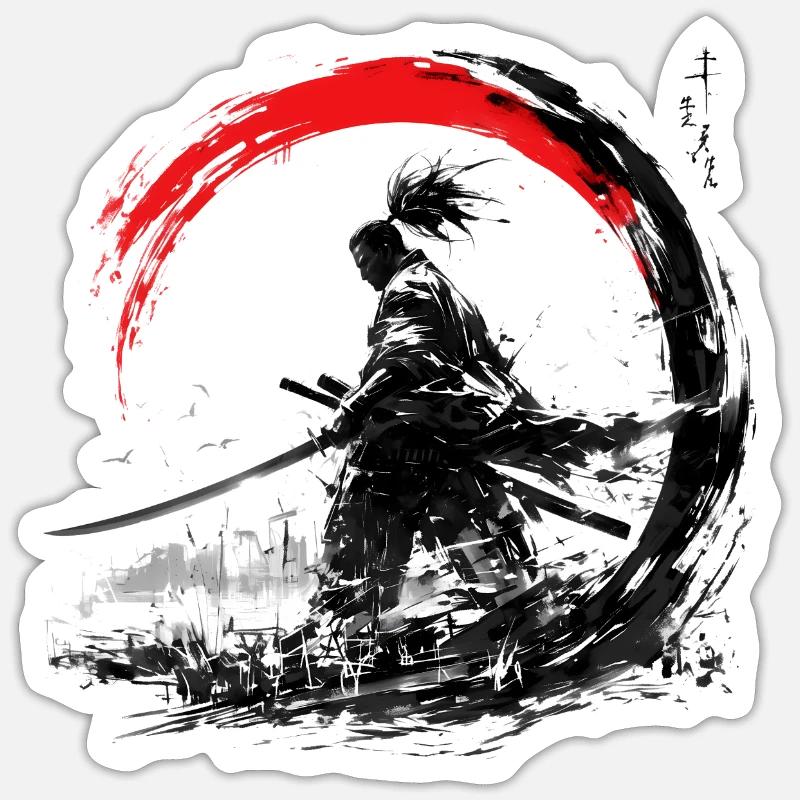 Samurai Sticker taille S (10 x 10 cm)