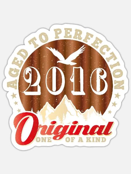 Ikonisches Jubiläum 2016 - Sticker Größe S (10 x 10 cm) - Mattweiß