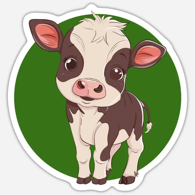 Cow Cattle - Sticker size S (10 x 10 cm) - white matte
