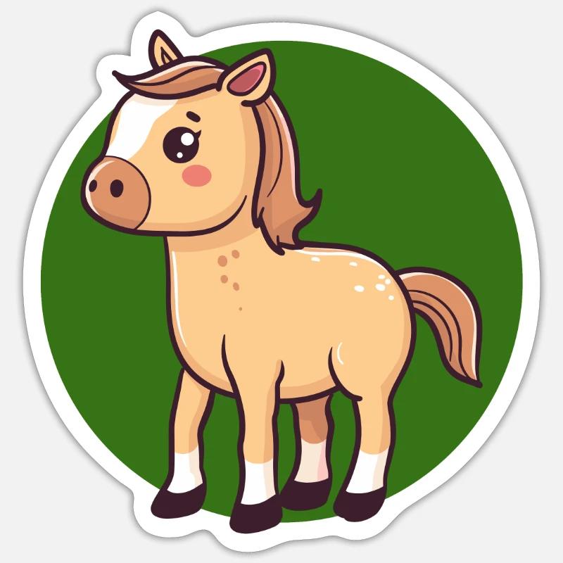 Cavalier - Sticker taille S (10 x 10 cm) - blanc mat