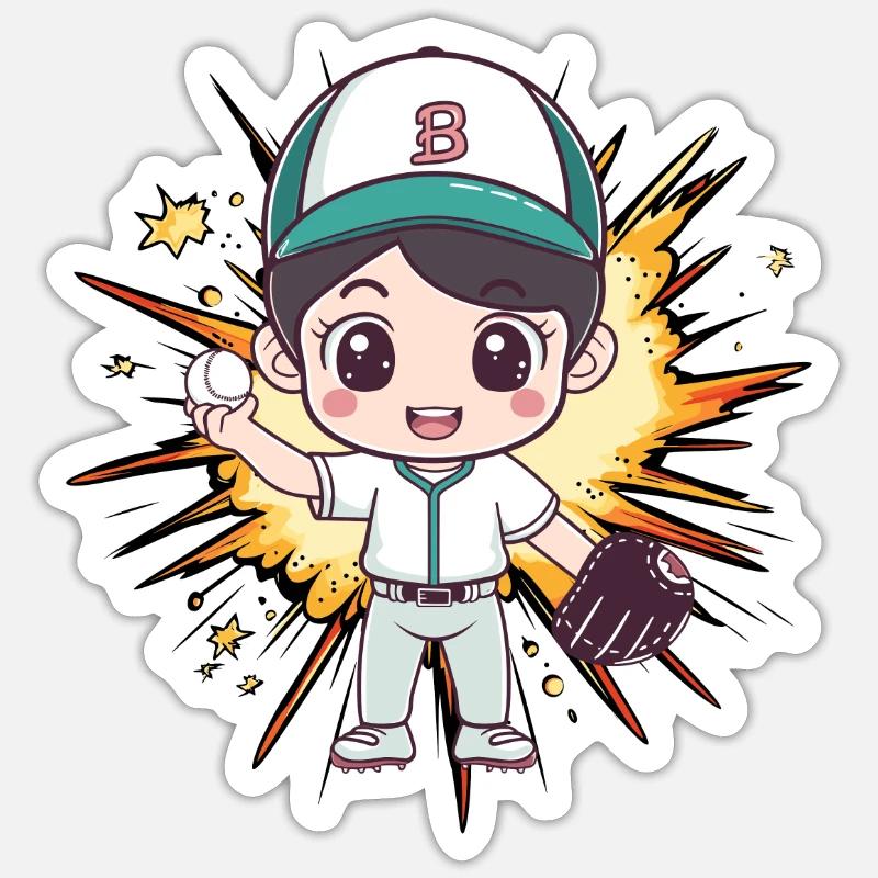 Baseball Baseball Bats - Sticker size S (10 x 10 cm) - white matte