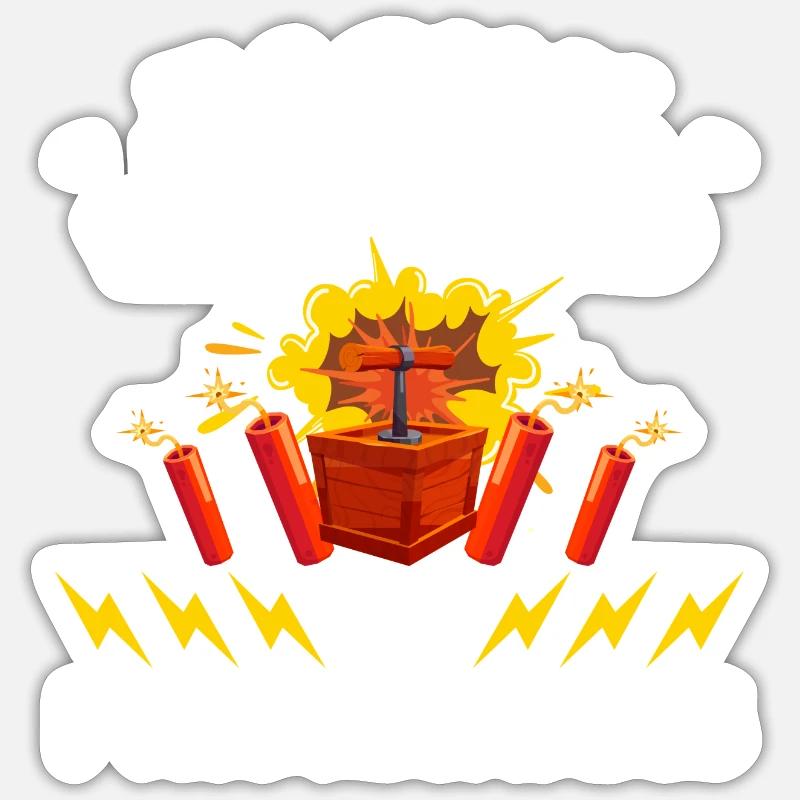 Pyrotechnics Highlight - Sticker size S (10 x 10 cm) - white matte