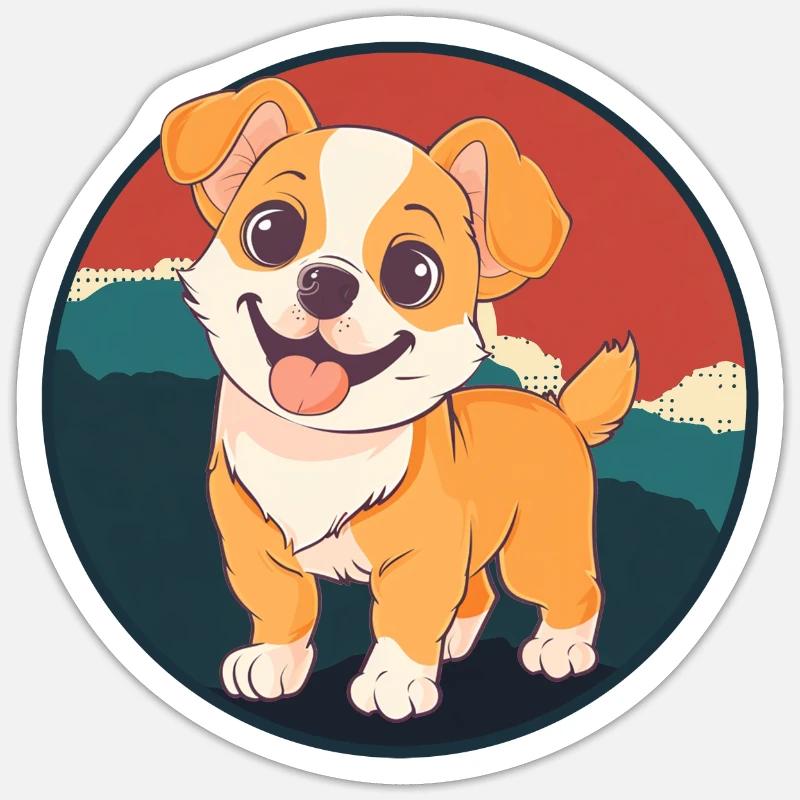 Dresseur de chiens A - Sticker taille S (10 x 10 cm) - blanc mat