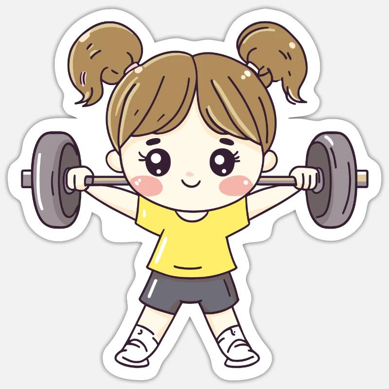 Training Train Workout - Sticker size S (10 x 10 cm) - white matte