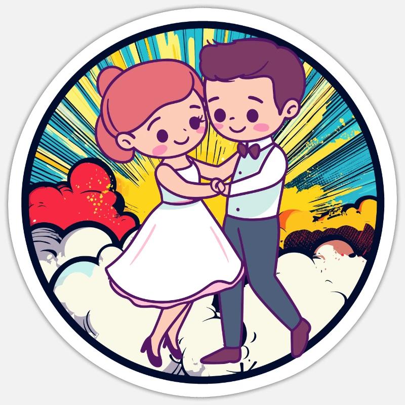 Dancing Bal Danse Foxtrot Sticker taille S (10 x 10 cm)