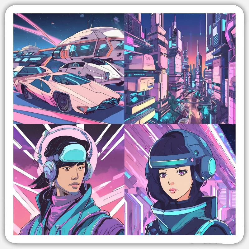 Future Space - Sticker size S (10 x 10 cm) - white matte