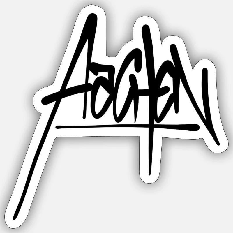 Aachen Tag Style Sticker Größe S (10 x 10 cm)