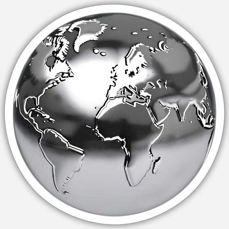 Planet Erde Sticker Größe S (10 x 10 cm)