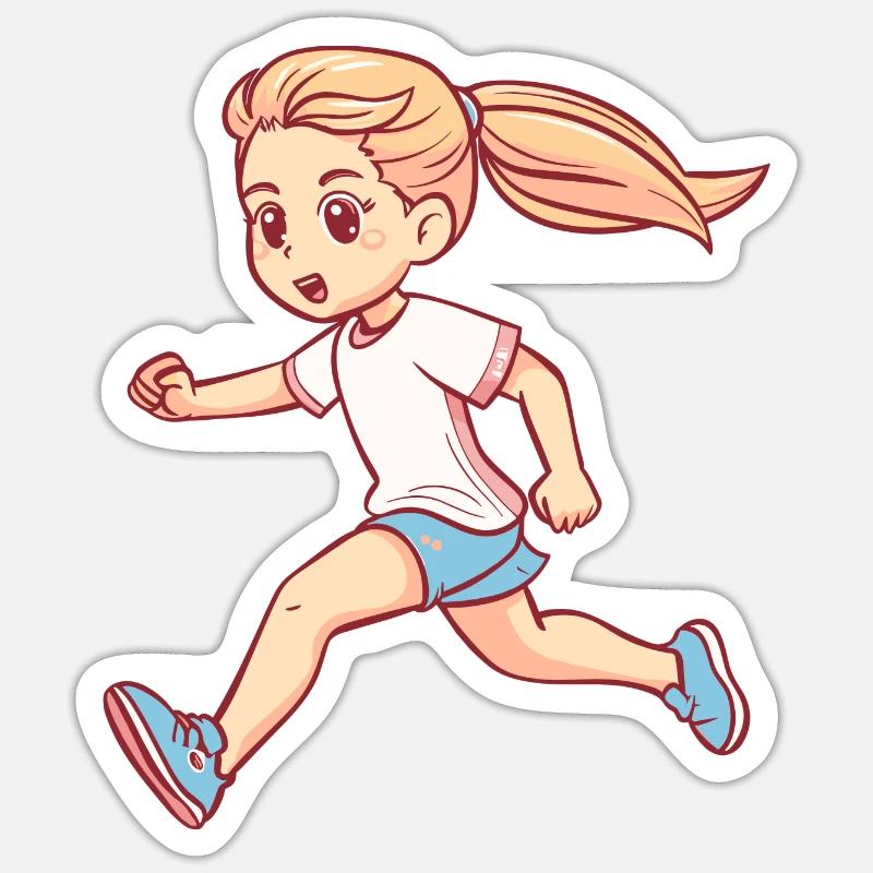 Running Sprint Sprinter Sticker size S (10 x 10 cm)
