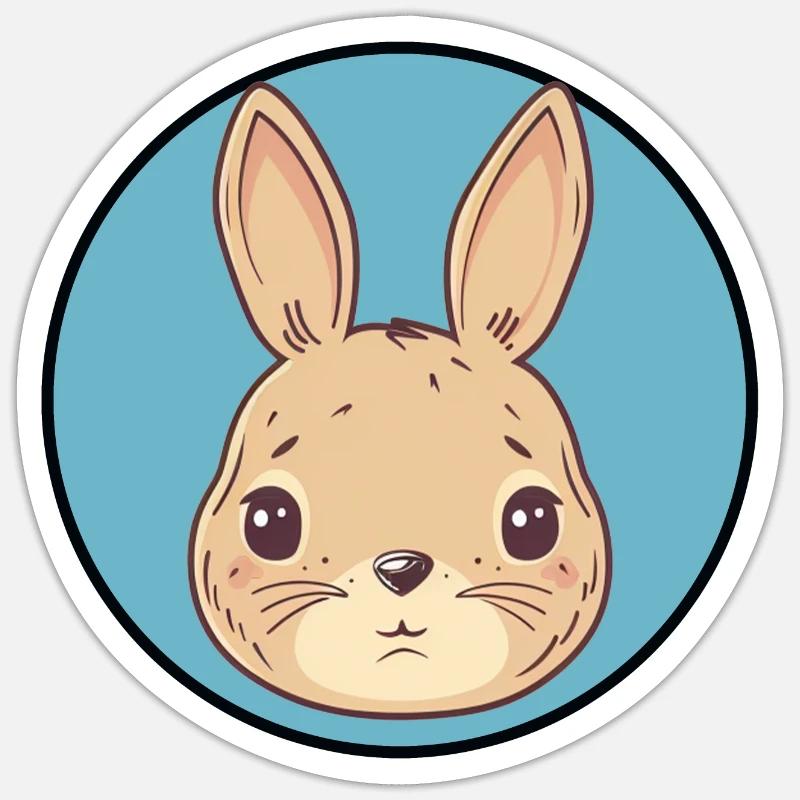 Rabbit Rabbit Tooth - Sticker size S (10 x 10 cm) - white matte