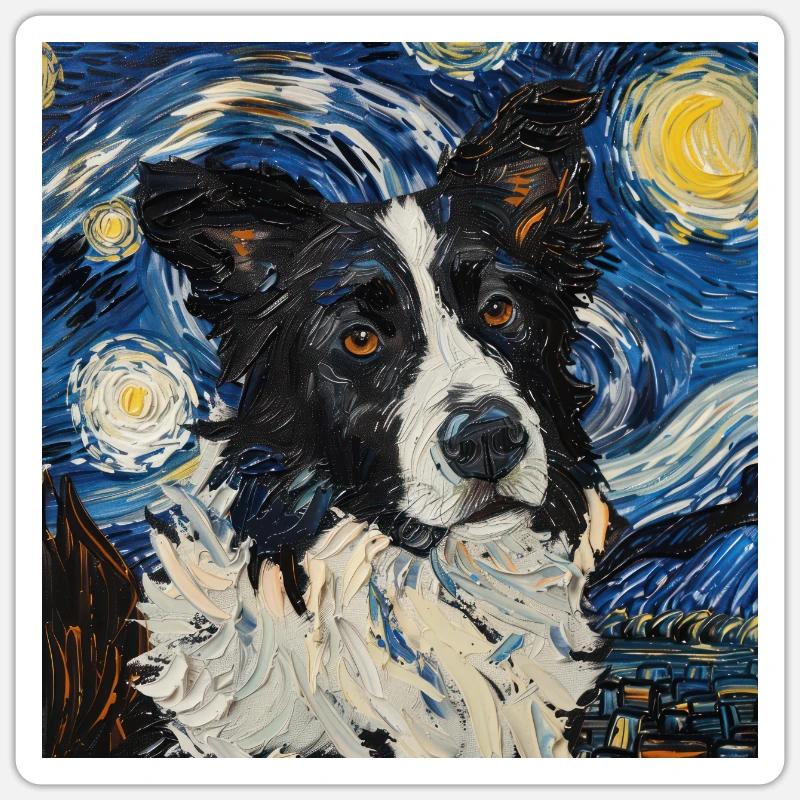 Border Collie - Sticker size S (10 x 10 cm) - white matte