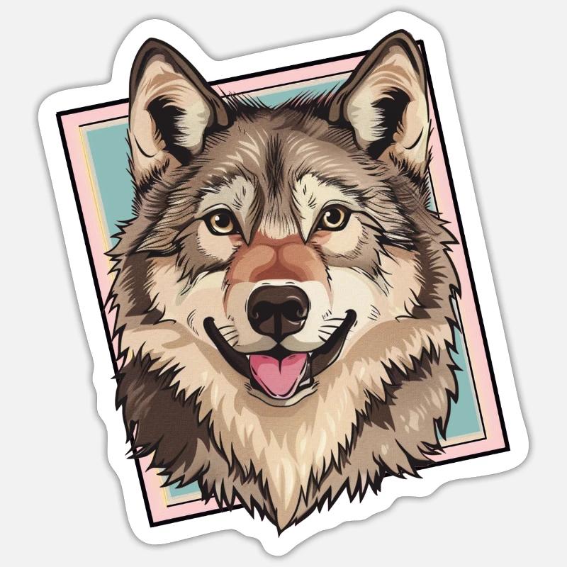 Wolves Wolf Sticker size S (10 x 10 cm)