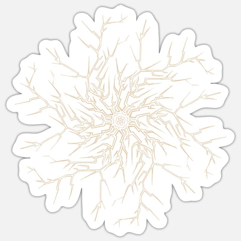 Sonnenbaum - Sticker Größe S (10 x 10 cm) - Mattweiß