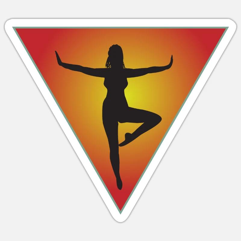 Silhouette Triangle - Sticker taille S (10 x 10 cm) - blanc mat