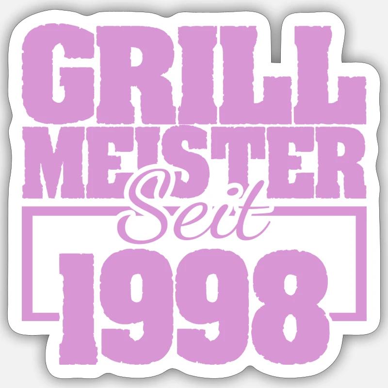 Vacances 1998 - Sticker taille S (10 x 10 cm) - blanc mat