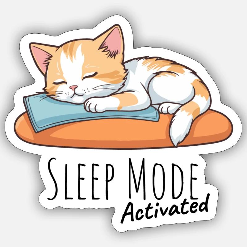 Sleep Mode Activated - Sticker size S (10 x 10 cm) - white matte