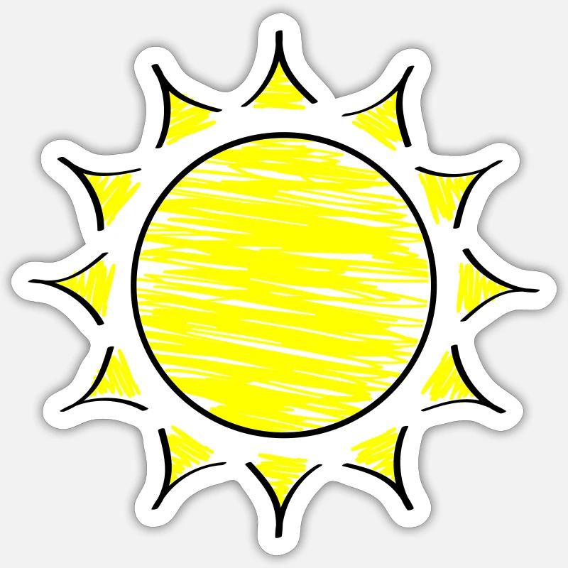 Sun 01 Sticker size S (10 x 10 cm)