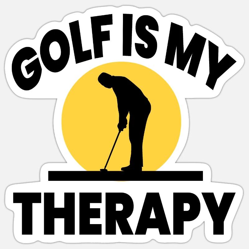 Golfe - Sticker taille S (10 x 10 cm) - blanc mat