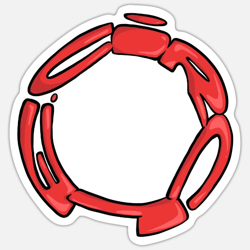 Graff Circle - Sticker size S (10 x 10 cm) - white matte