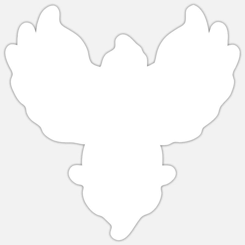 Phoenix Rise - Line Drawing - Sticker size S (10 x 10 cm) - white matte