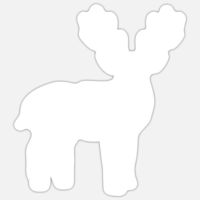Cerf - Polygone Sticker taille S (10 x 10 cm)
