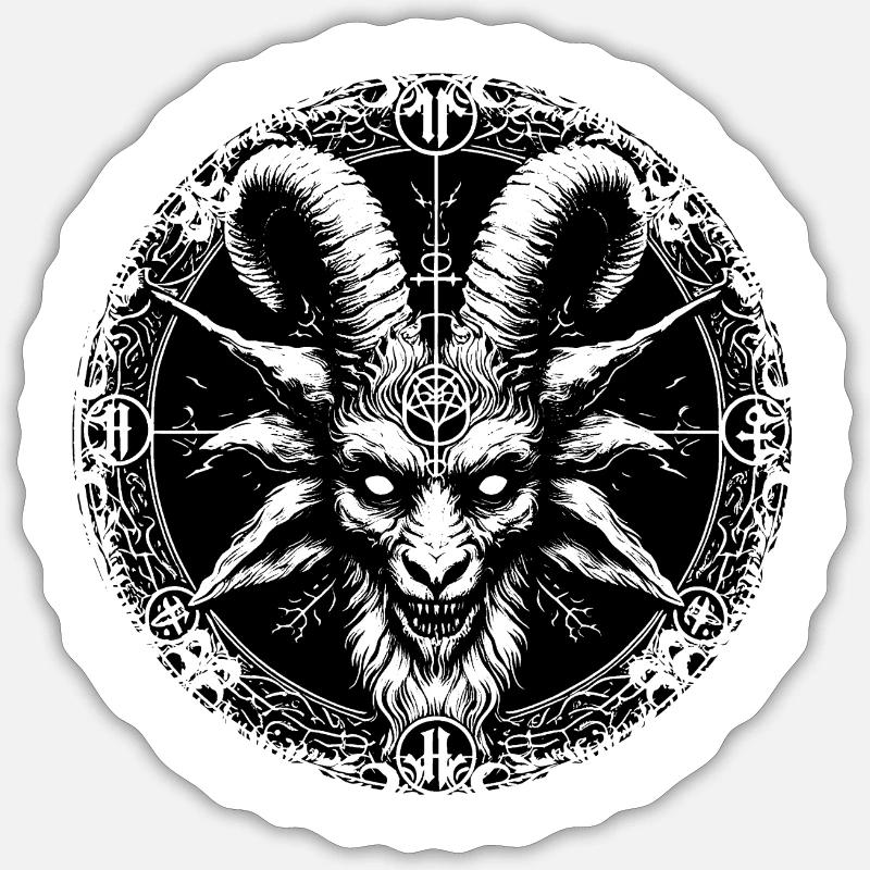 Ziegenkopfman - Devil's Grimace Sticker size S (10 x 10 cm)