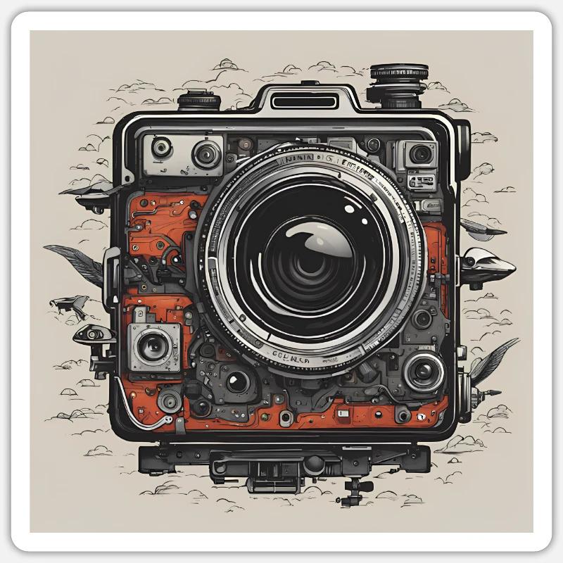 Instantané du temps - Sticker taille S (10 x 10 cm) - blanc mat