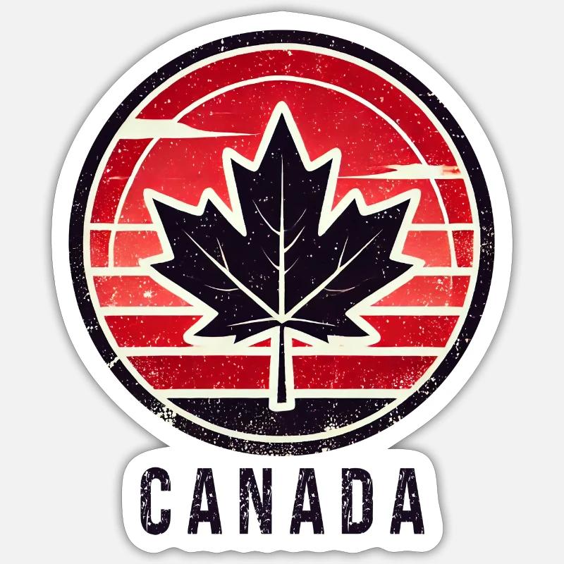 Canada maple leaf Toronto - Sticker size S (10 x 10 cm) - white matte