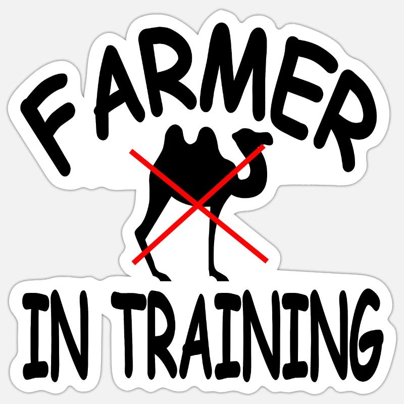 Bauer - Sticker Größe S (10 x 10 cm) - Mattweiß