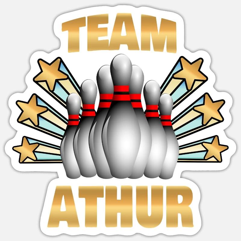 Bowling Athur Sticker Größe S (10 x 10 cm)