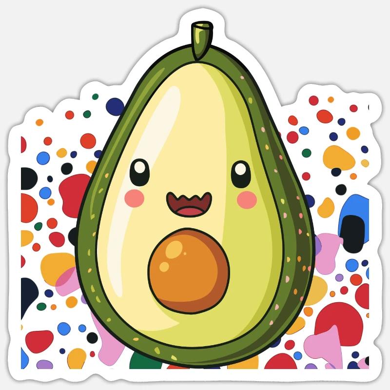 Avocat Avocats - Sticker taille S (10 x 10 cm) - blanc mat